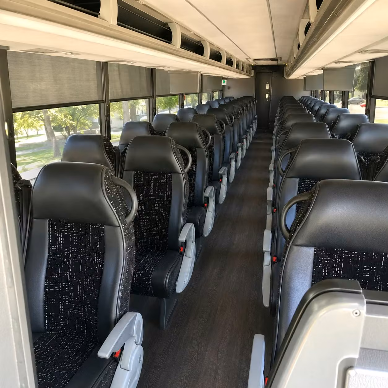 56 passenger charter bus interior