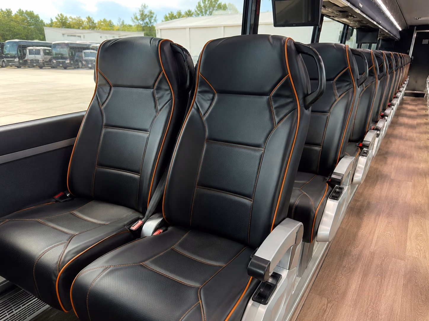 santa clara charter bus rental interior